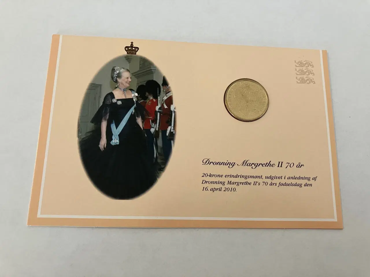 Billede 1 - 20 Kroner Dronning Magrethe II 70 år 2010