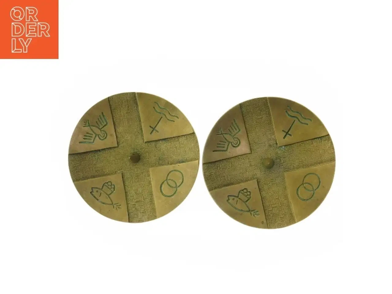 Billede 4 - Retro messing lysestager (str. Ø 14x7 cm)