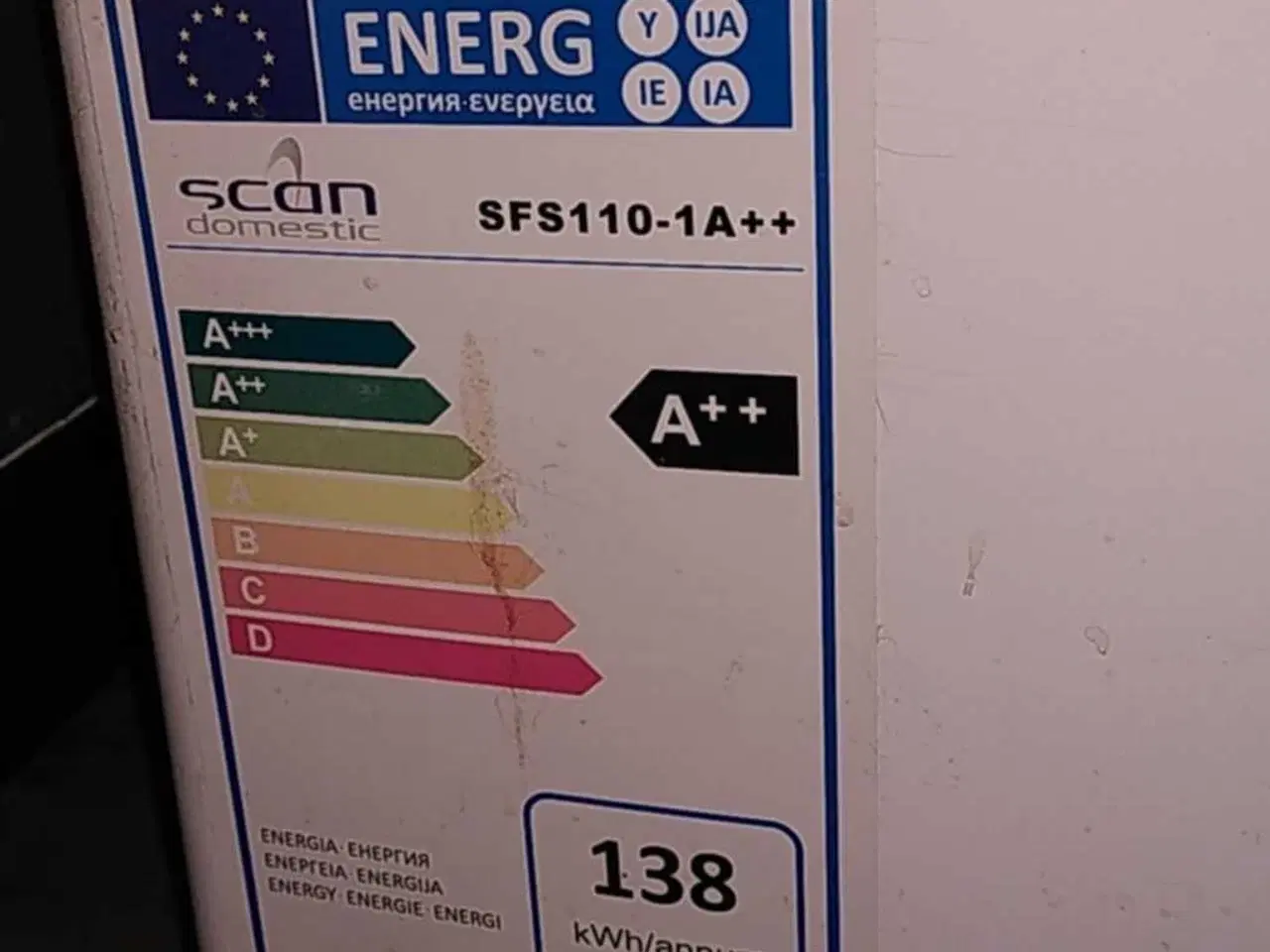 Billede 2 - Energivenlig fryser fra Scandomestic