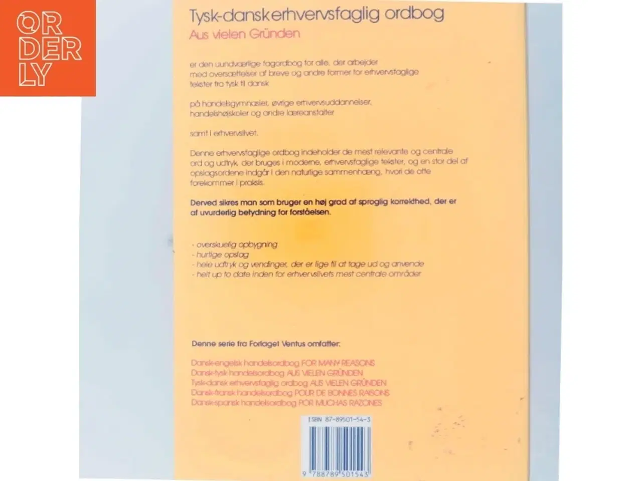 Billede 3 - Tysk-dansk erhvervsfaglig ordbog : "Aus vielen Gründen" af Dorthe Unnerup-Madsen (Bog)