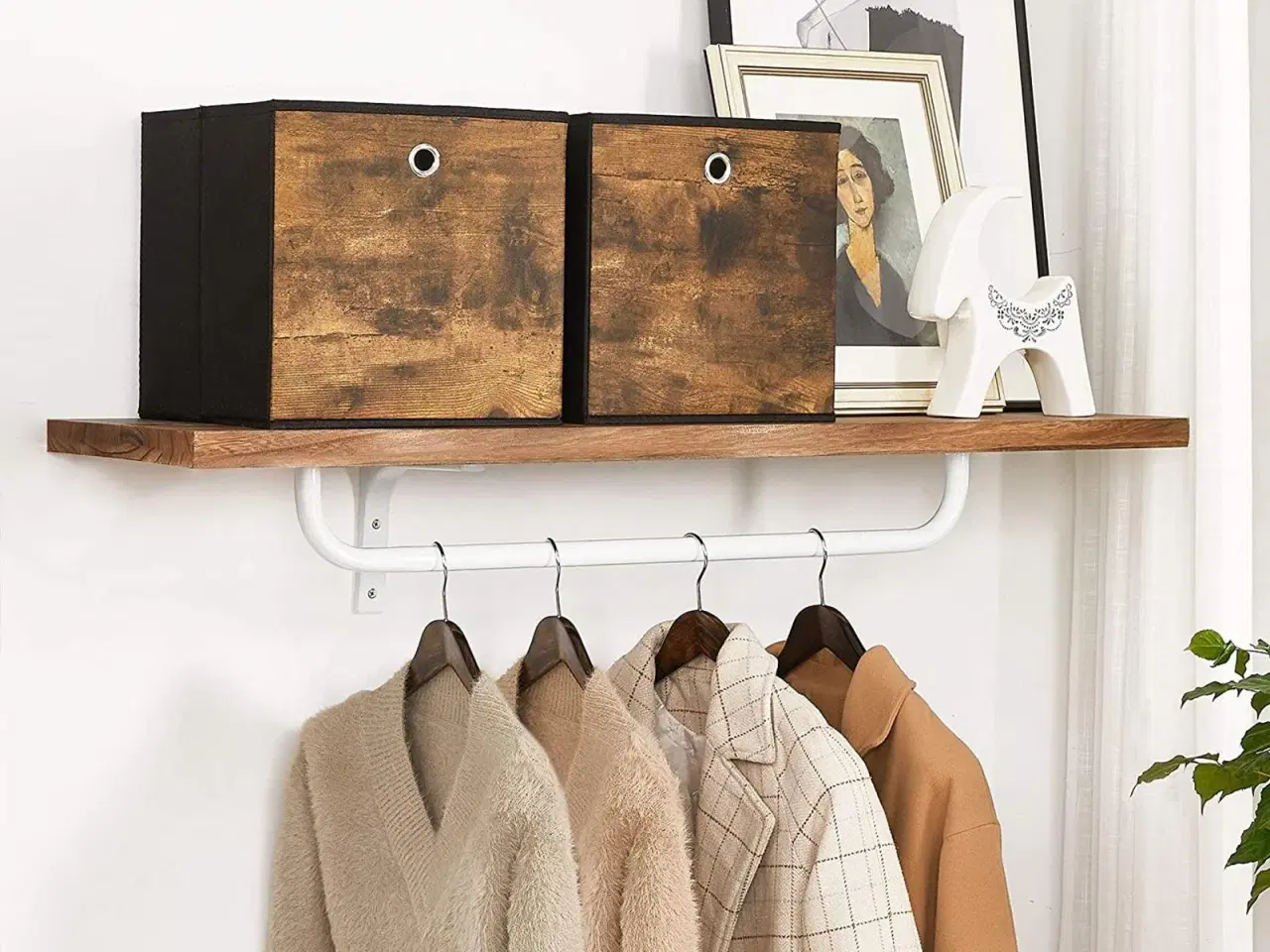 Billede 4 - Sammenklappelige opbevaringskuber – sæt med 6, 30 × 30 × 30 cm, tøj- og legetøjsopbevaring, rustik brun/sort