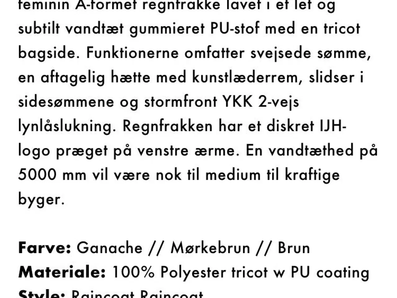 Billede 6 - ILSE JACOBSEN regnfrakke - SOM NY!