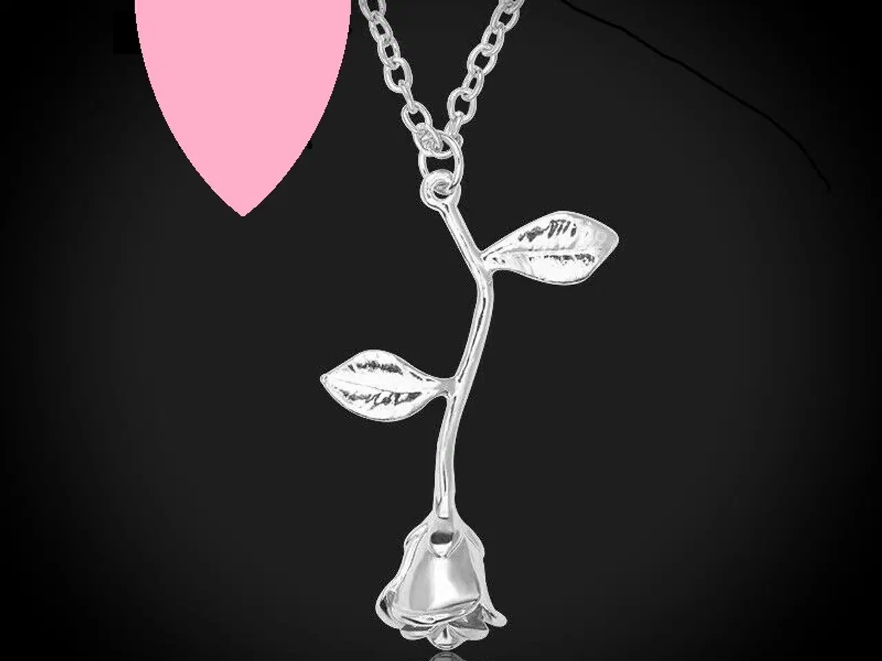 Billede 1 - * Sød halskæde med rose - i Tibetansk Sølv