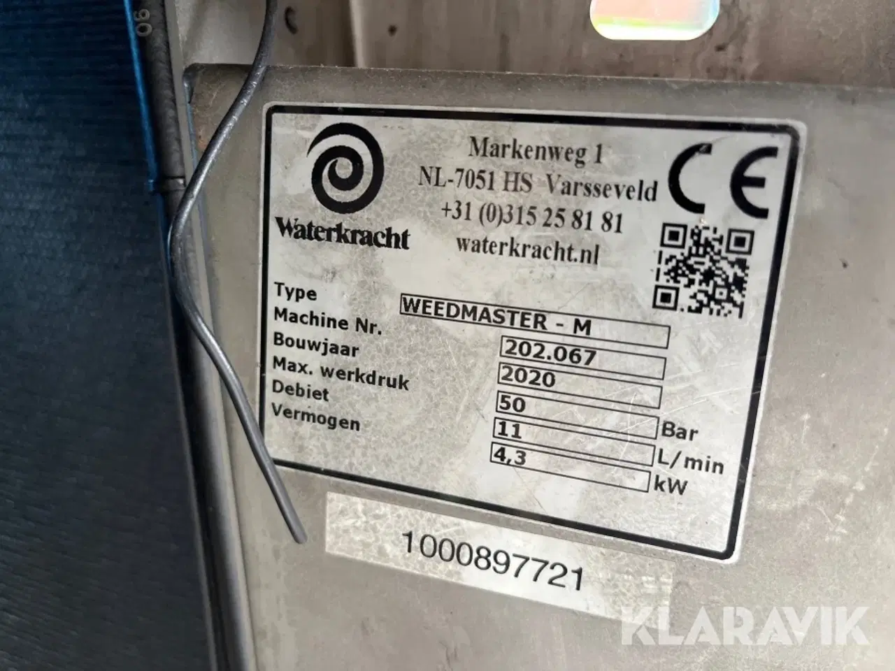 Billede 7 - Varmtvandsanlæg Waterkracht WeedMaster-M - 50 bar
