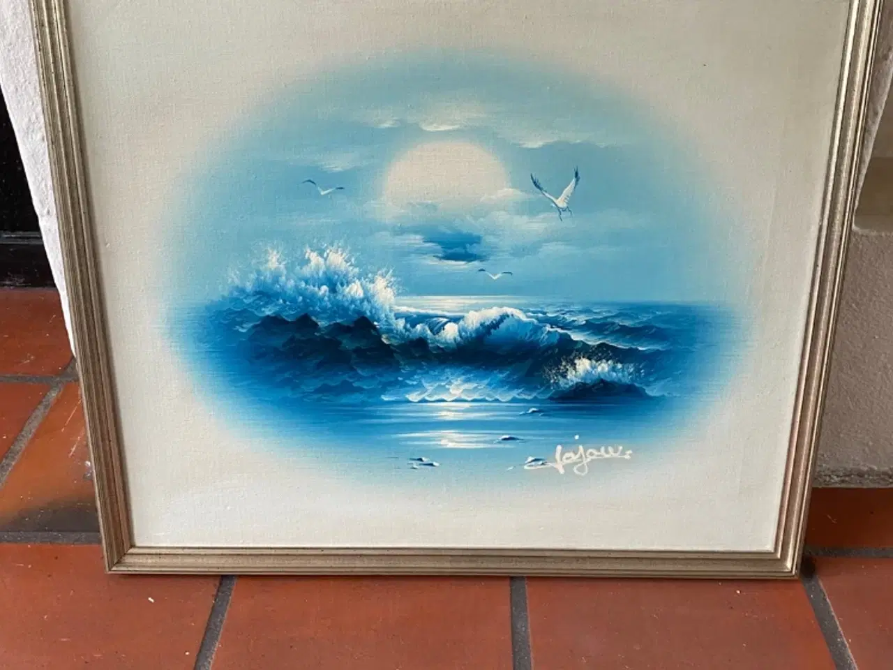 Billede 1 - Et 40 år gammel oliemaleri I rigtig god stand