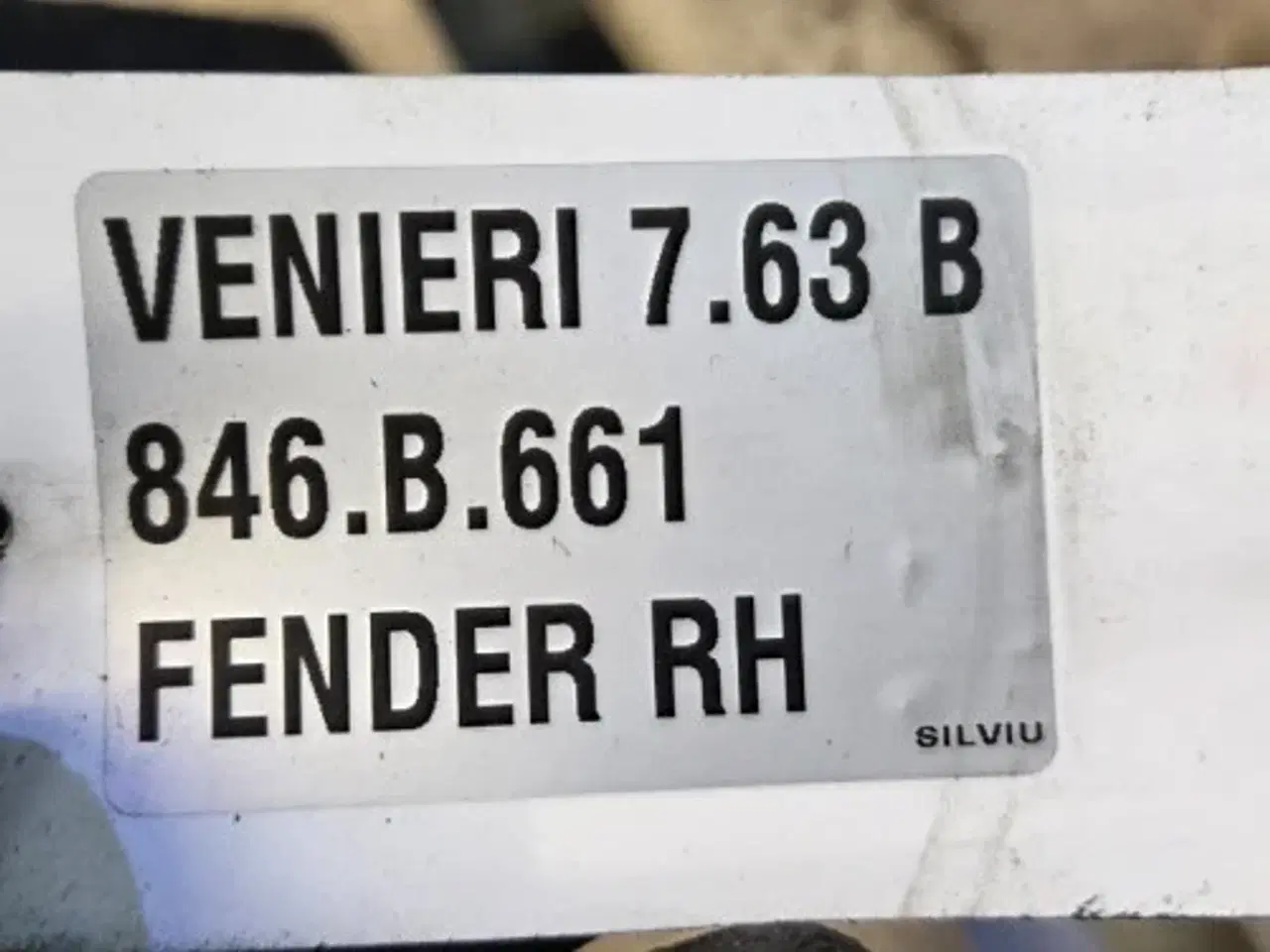 Billede 9 - Venieri 7.63B Hjulskærm R.  846.B.661