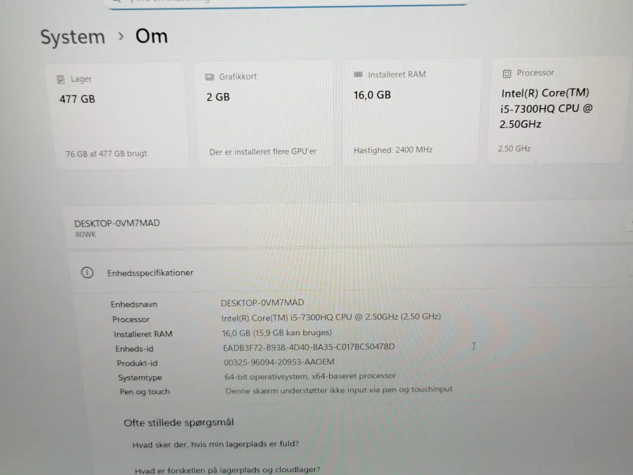 Billede 4 - Gammel Lenovo Legion Y520 gamer pc