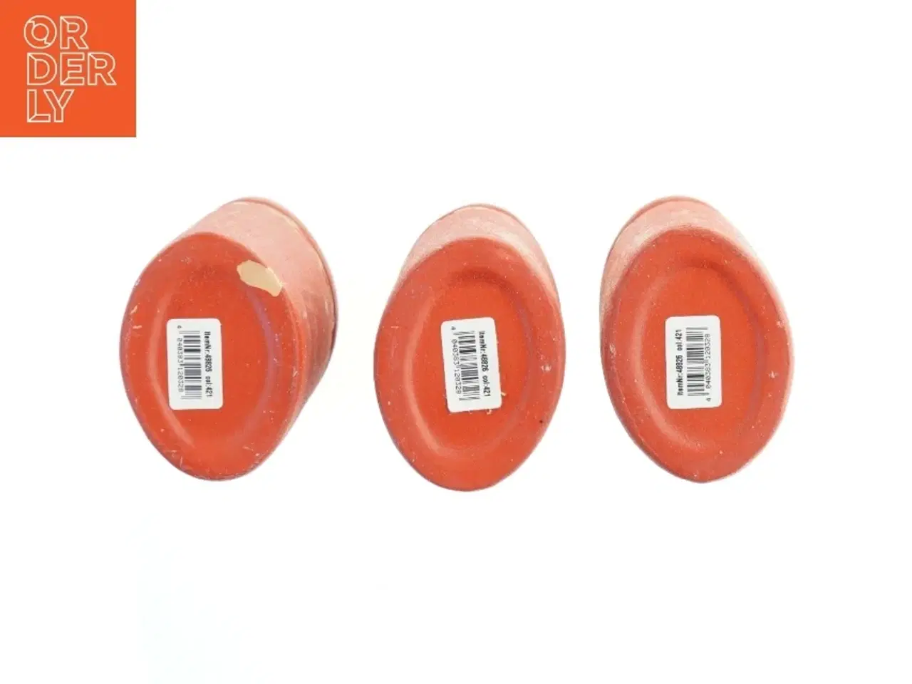 Billede 3 - Sæt af 3 røde dekorerede vaser (str. 18 cm. 3 styk)