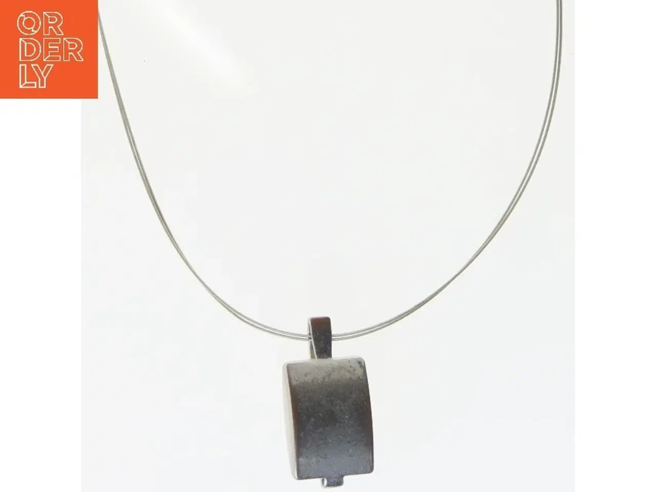 Billede 2 - Sølv halskæde med vedhæng (str. 40 cm)