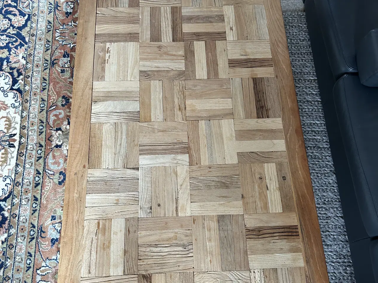 Billede 3 - Sofabord med jern/metal ben, overflade hårdttræ