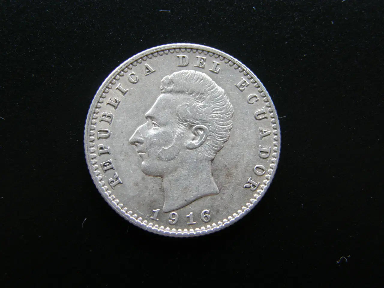 Billede 1 - Ecuador  2 Decimos  1916  Sølv  KM#51