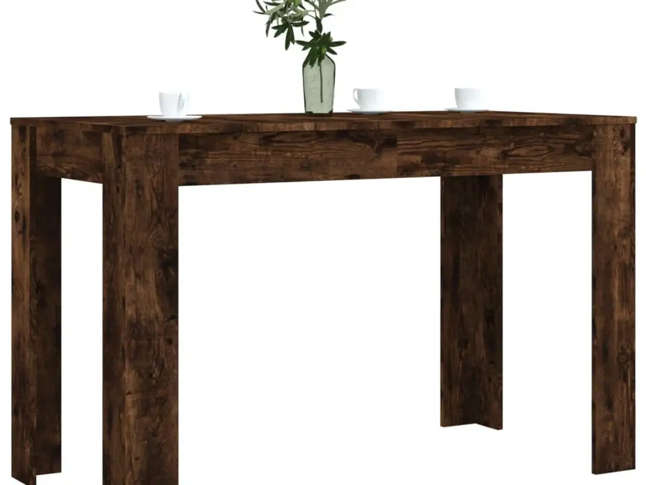 Billede 3 - Spisebord 120x60x76 cm konstrueret træ røget egetræsfarve