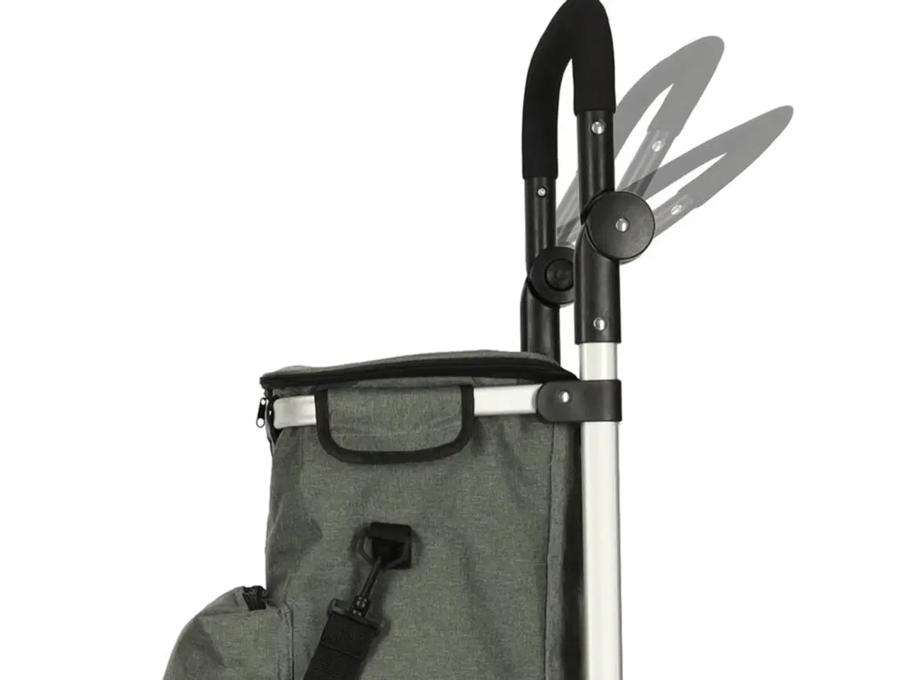 Billede 8 - Indkøbsvogn på hjul med stel 100 cm – grå, 40 l