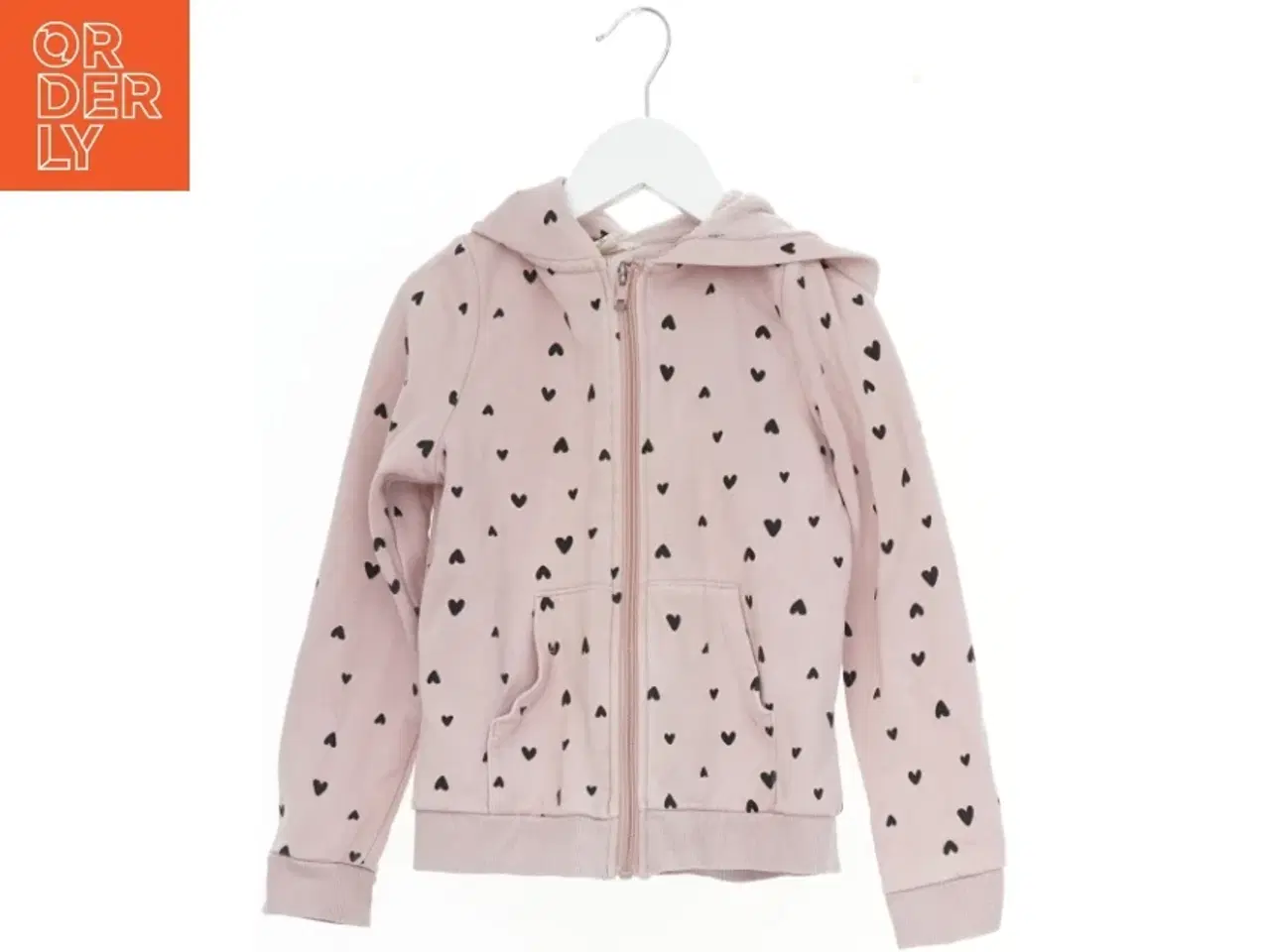 Billede 1 - Hættetrøje med hjerter fra H&M (str. 122)