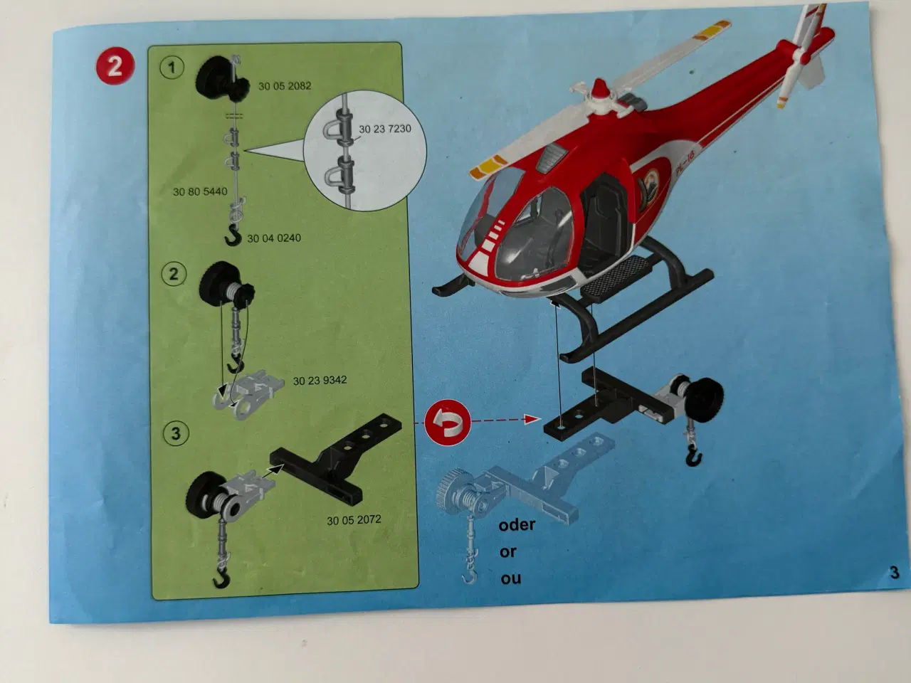 Billede 7 - Playmobil 9127 redningshelikopter, 3 figurer og ti