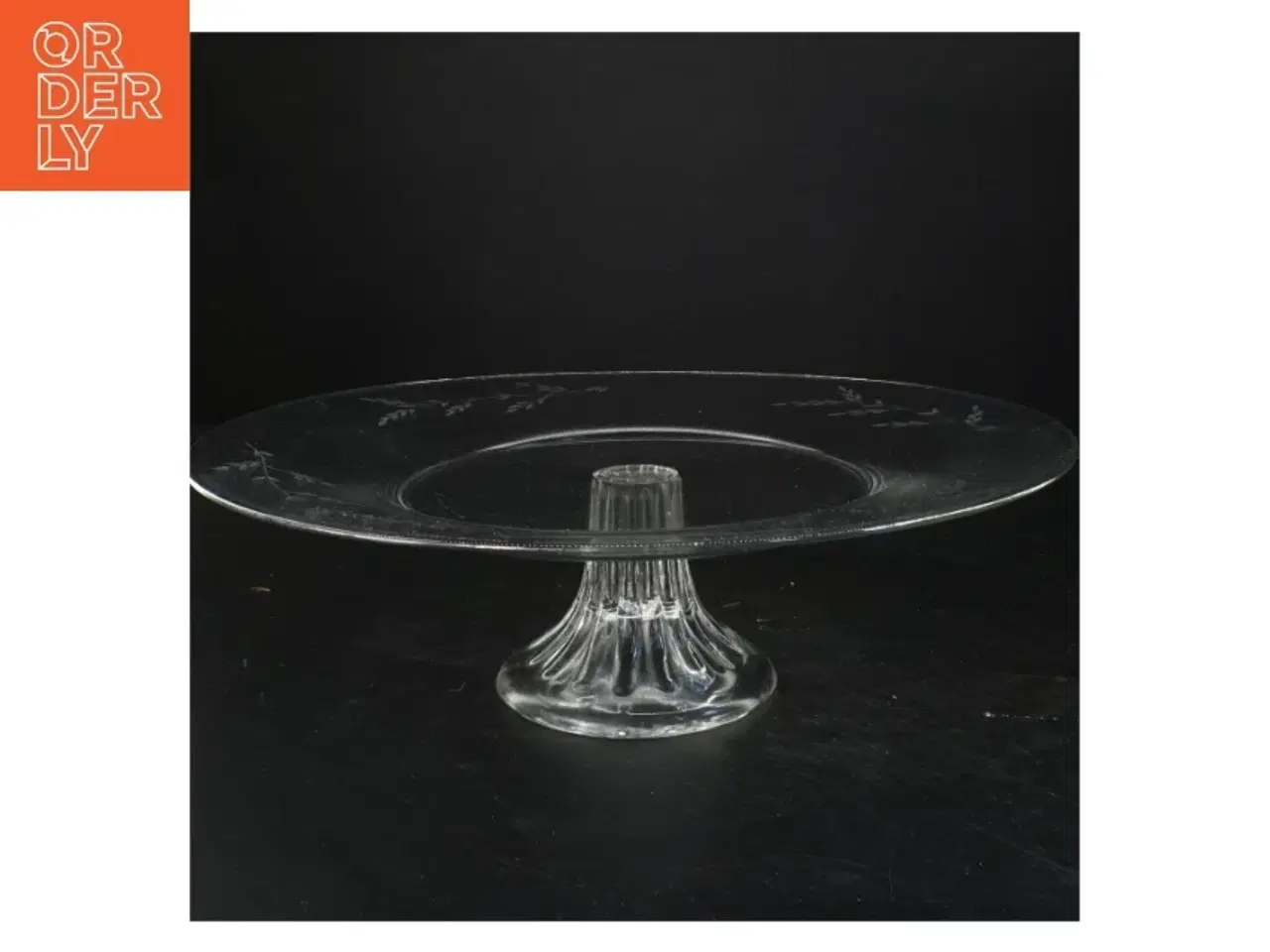 Billede 1 - Glas kagefad på fod (str. Ø 33 cm)