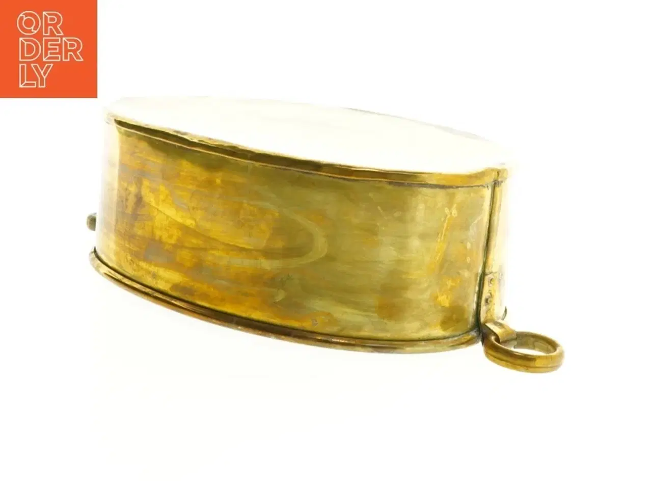 Billede 2 - Messingbakke med ringhåndtag (str. 26 x 17 x 9 cm)