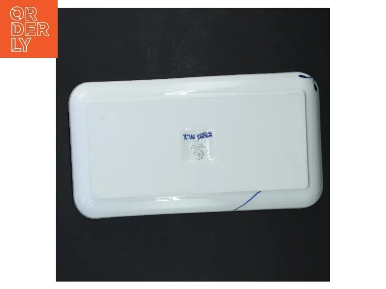 Billede 3 - Mega musselmalet rektangulært fad (str. 24x12x3 cm)