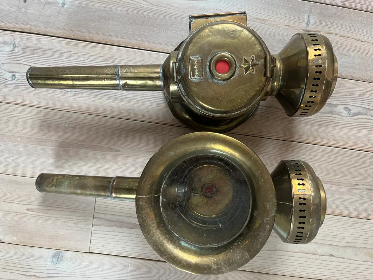 Billede 1 - Vognlygter messing 
