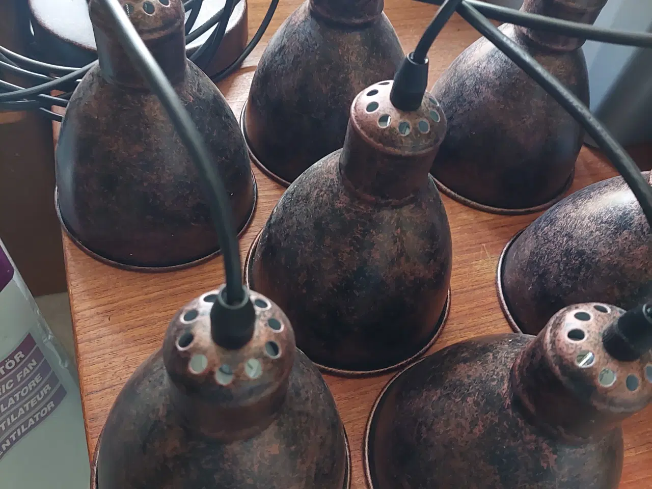 Billede 1 - Loft lamper i metal - 7 stk.