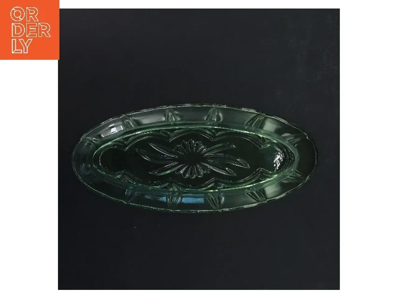 Billede 3 - Grøn glasfad (str. 27 cm)