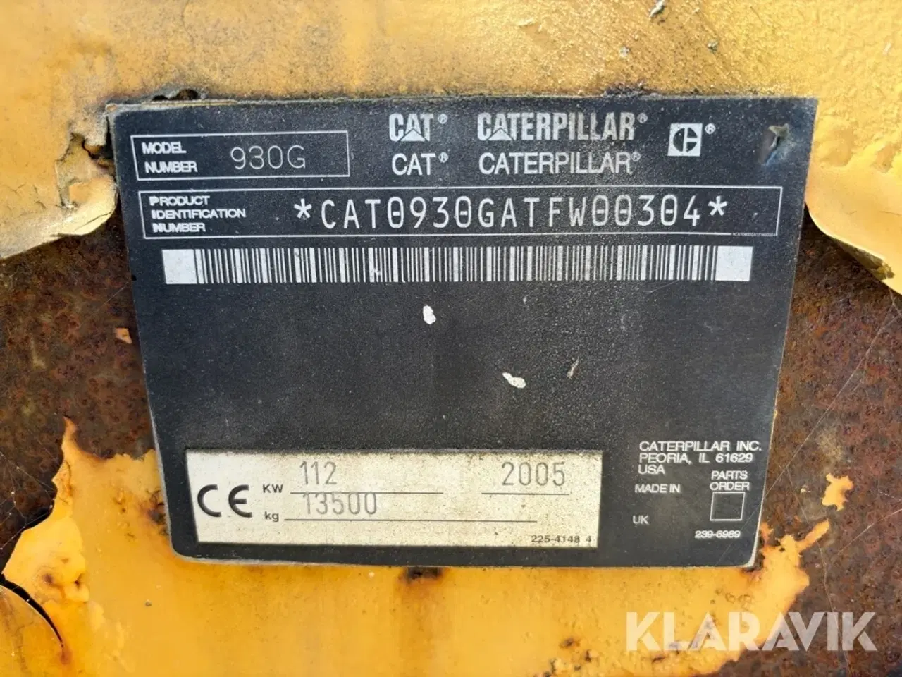 Billede 5 - Gummiged Caterpillar 930G med skovl