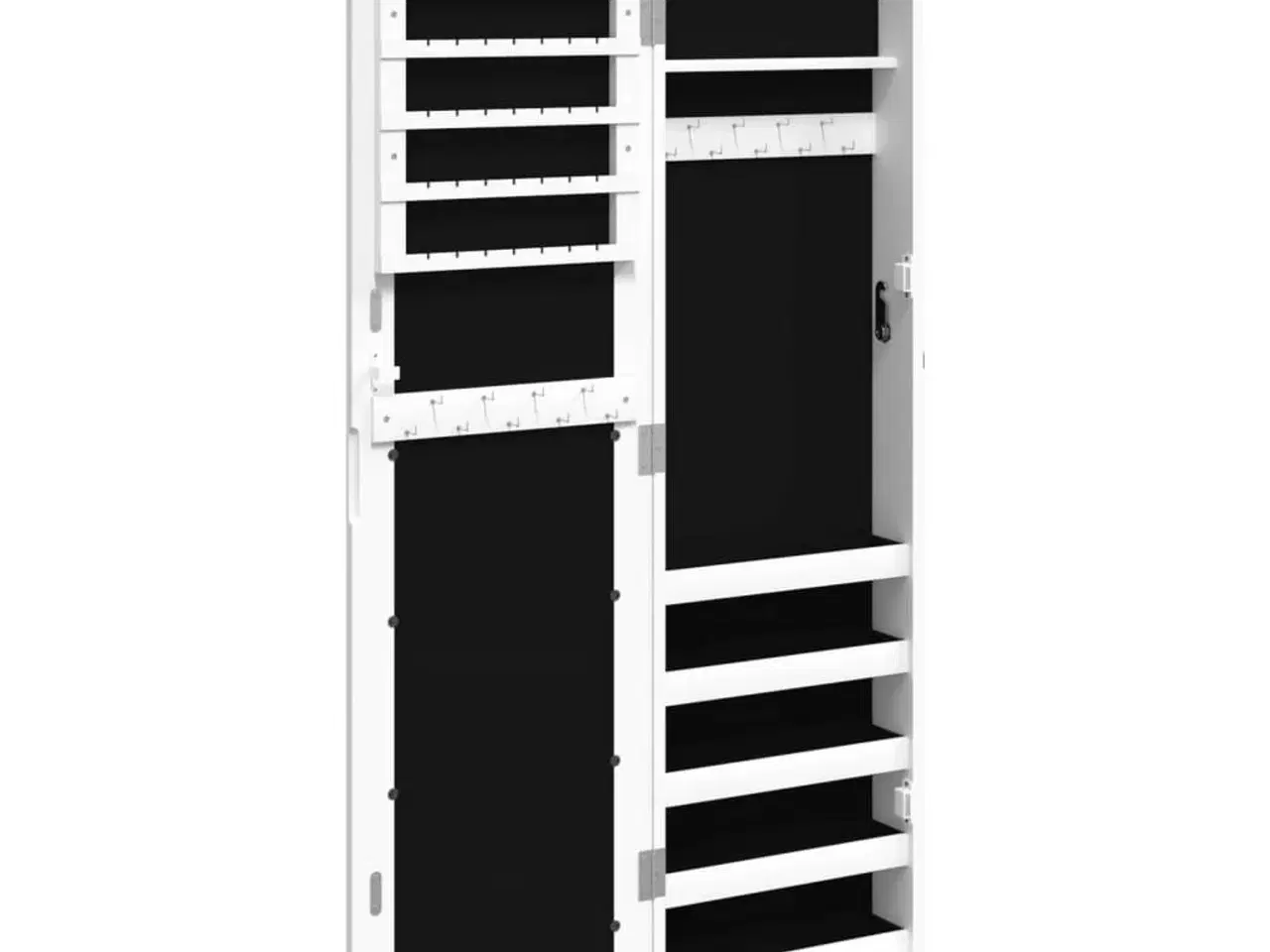 Billede 5 - Væghængt smykkeskab med spejl 30x8,5x106 cm hvid