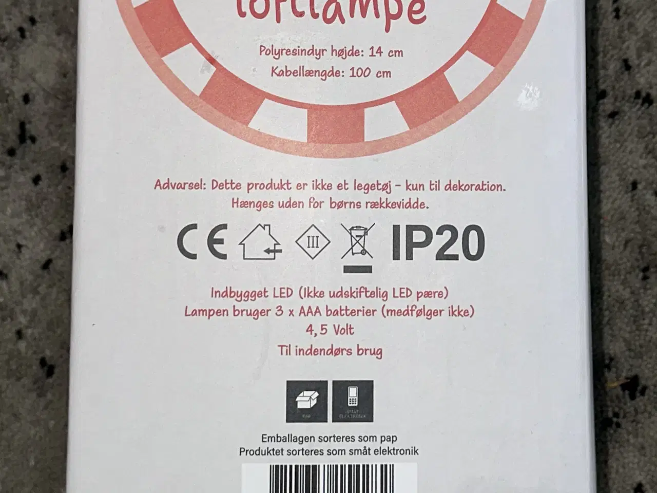 Billede 2 - Loftlampe med figur LED pære