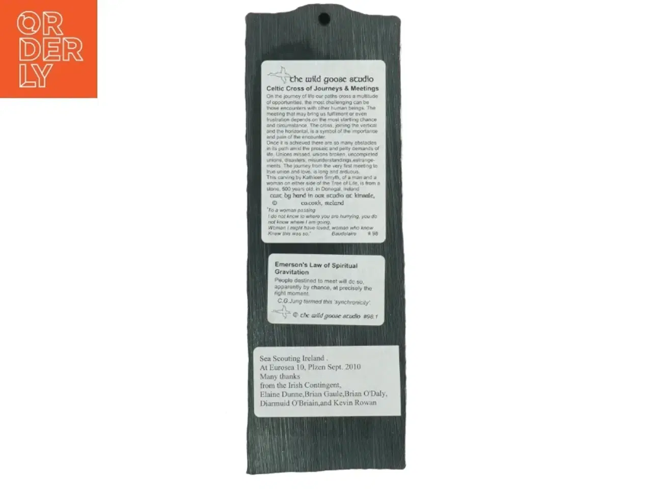 Billede 2 - Celtic Cross plakette fra Wild Goose Studio (str. 25 x. 8,5 cm)