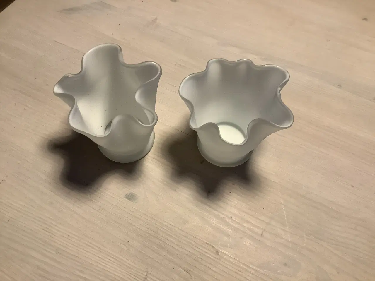 Billede 3 - Hvid glas vaser og skåle sæt 