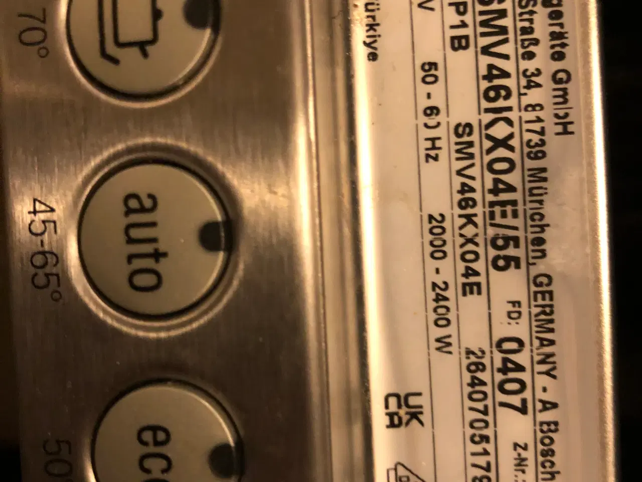 Billede 4 - Integrerbar opvaskemaskine sælges grundet ombyg