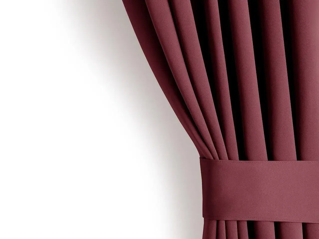 Billede 2 - Mørklægningsgardin blackout 140x245 cm – vinrød, klassisk bånd – AmeliaHome
