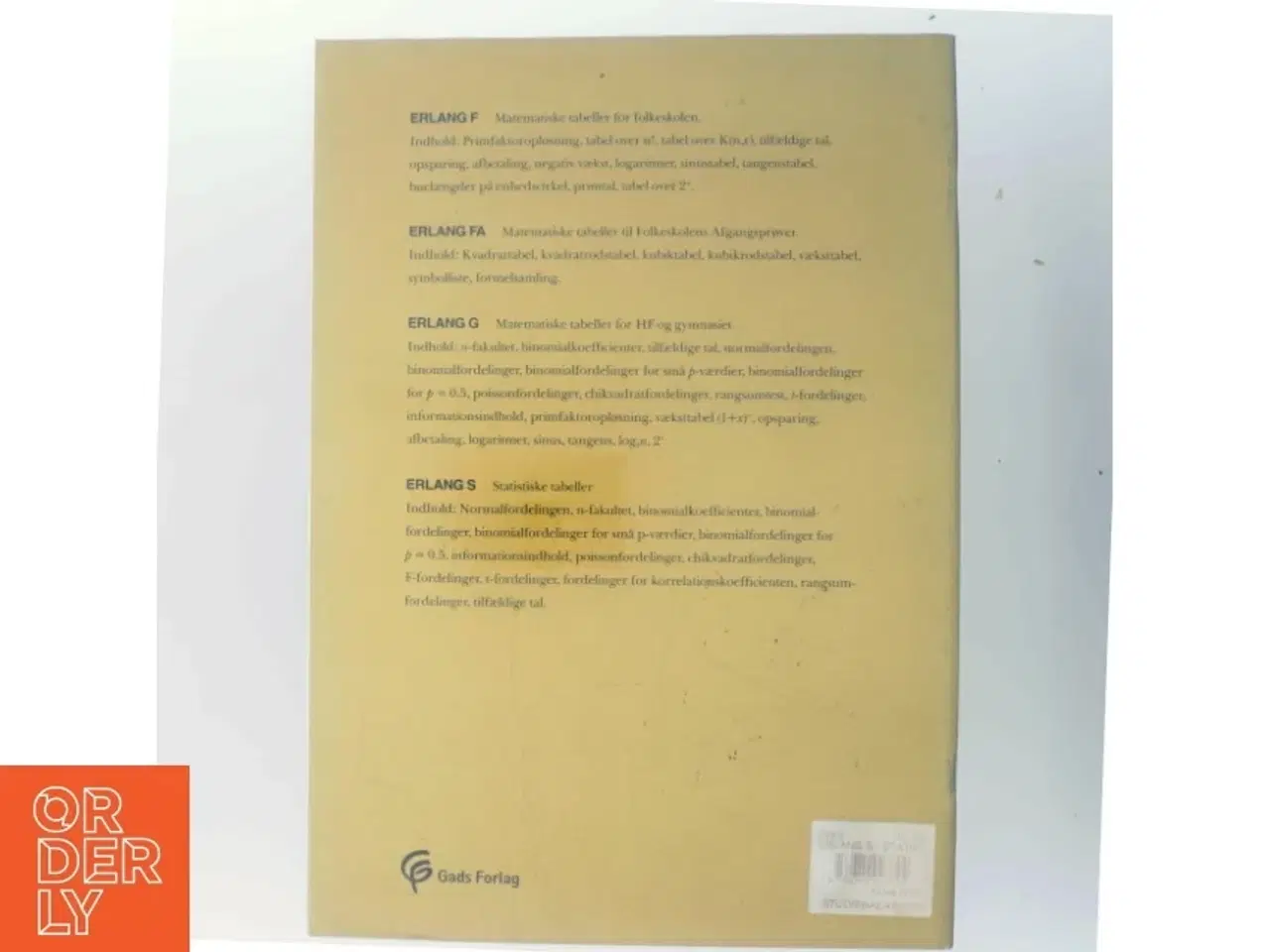 Billede 3 - Erlang S Statistiske tabeller af Allan C. Malmberg (Bog)