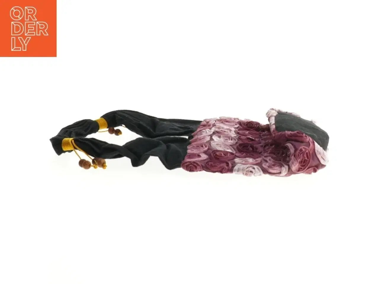 Billede 4 - Håndlavet stofpose med rosenmotiv (str. 32 x 25 cm)