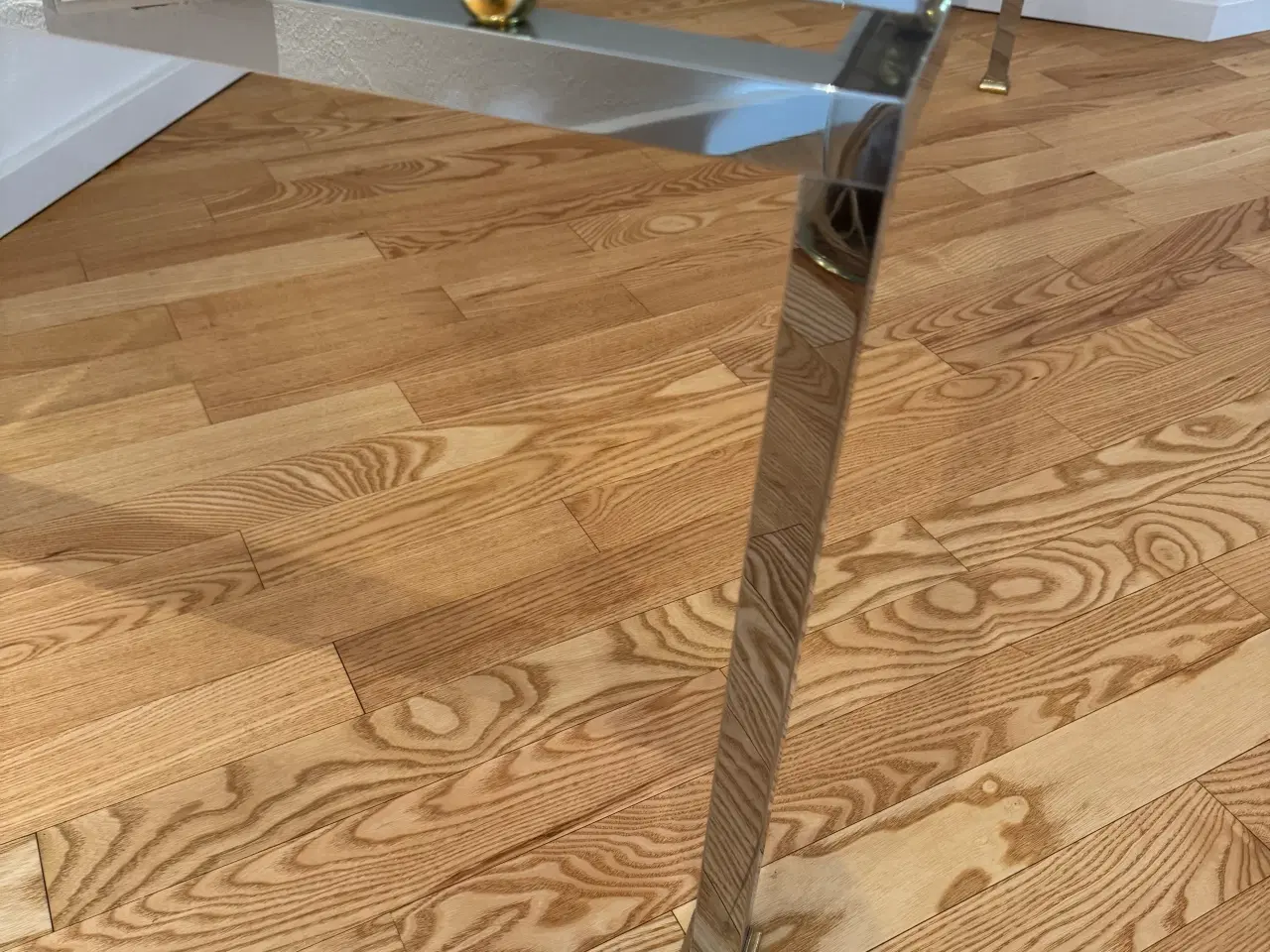 Billede 3 - Glas sofabord med krom og messing 