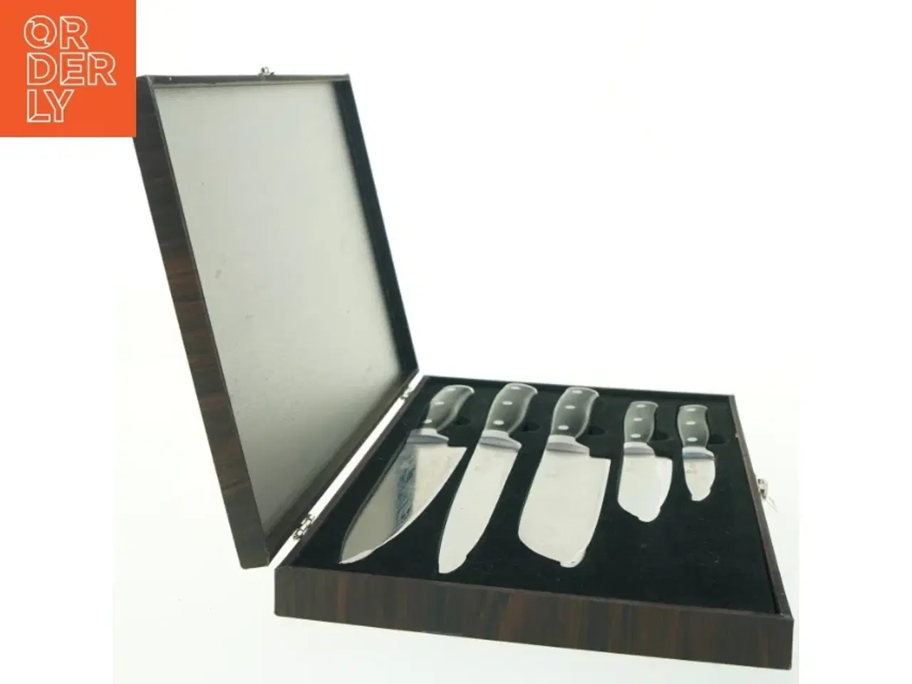 Billede 2 - Knivsæt i trækasse fra Royal Swiss (str. 38x25x4,5 cm)