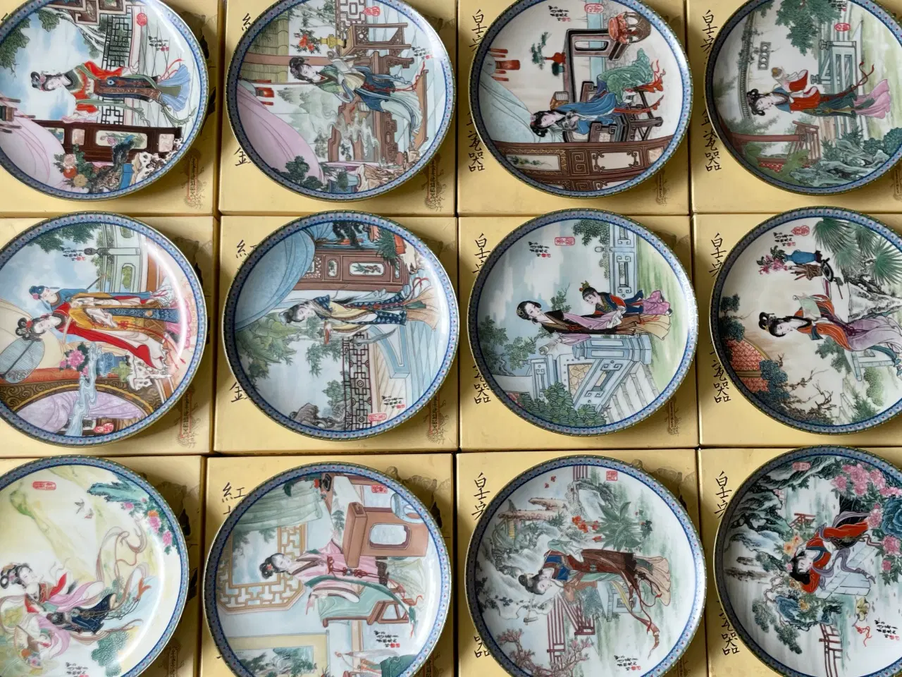 Billede 2 - Kinesiske platter, håndmalet, 12 stk.
