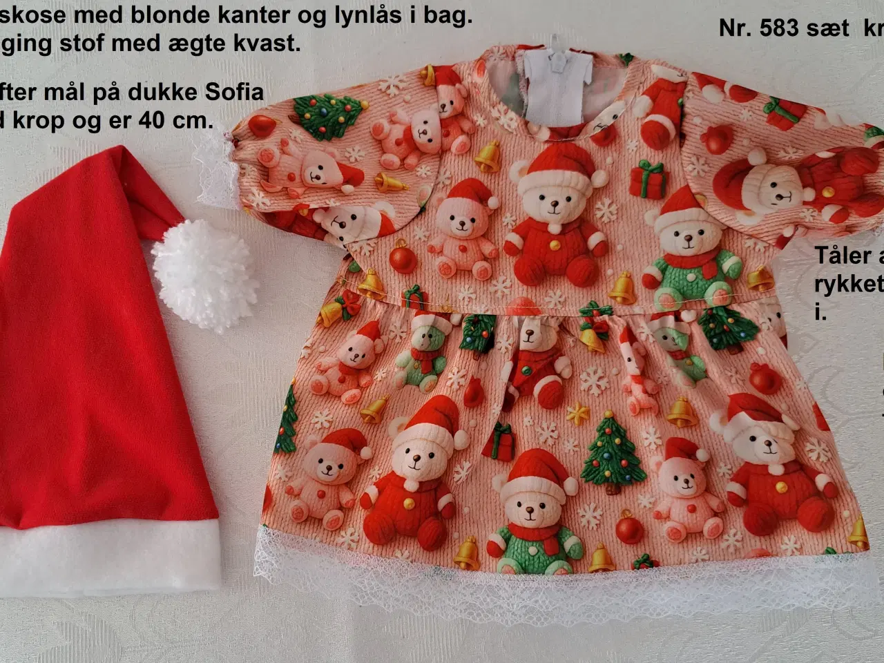 Billede 16 - Dukketøj til Sofia dukken på 40cm. med blød krop.