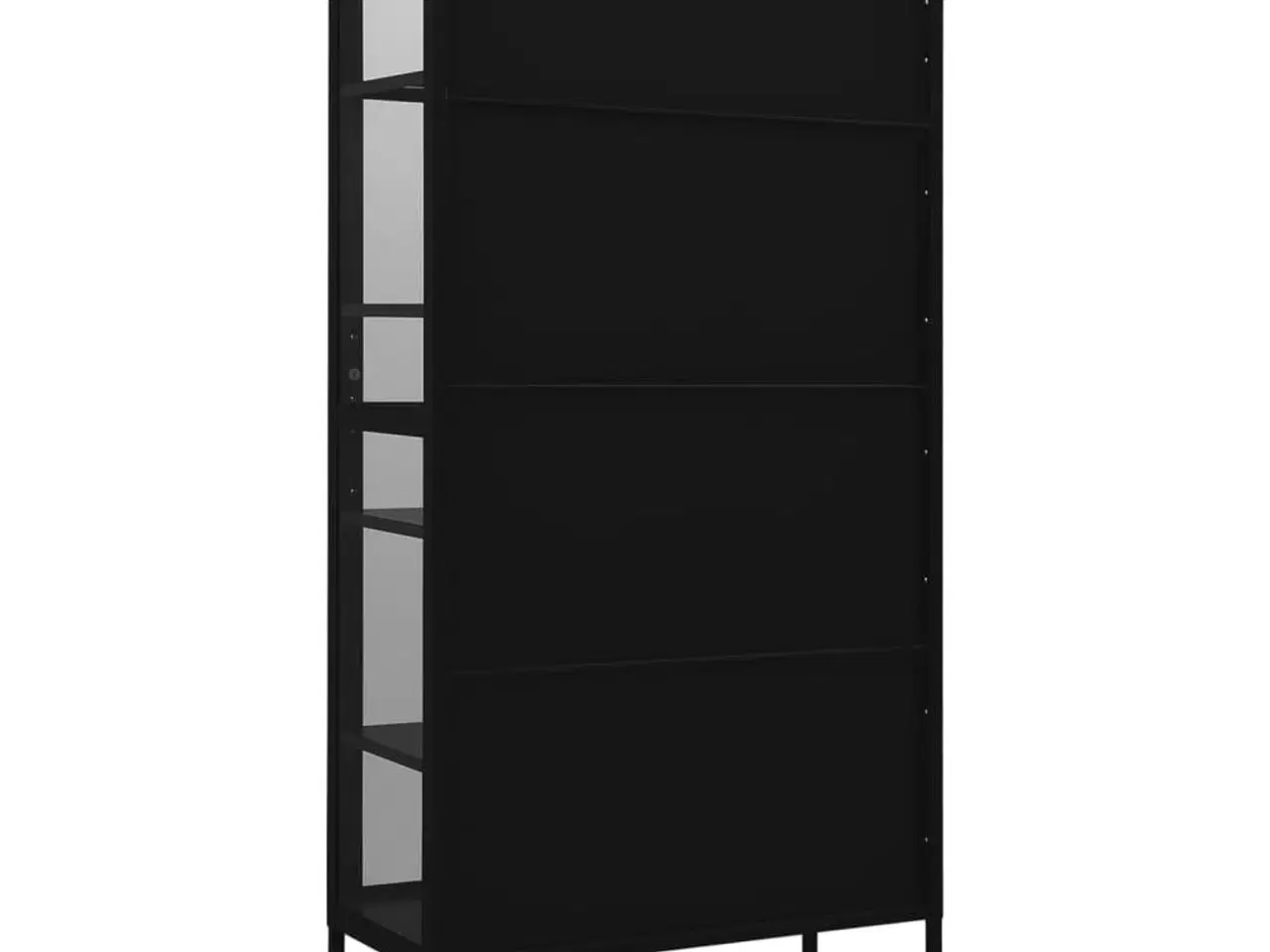 Billede 5 - Udstillingsskab 90x40x180 cm stål og hærdet glas sort