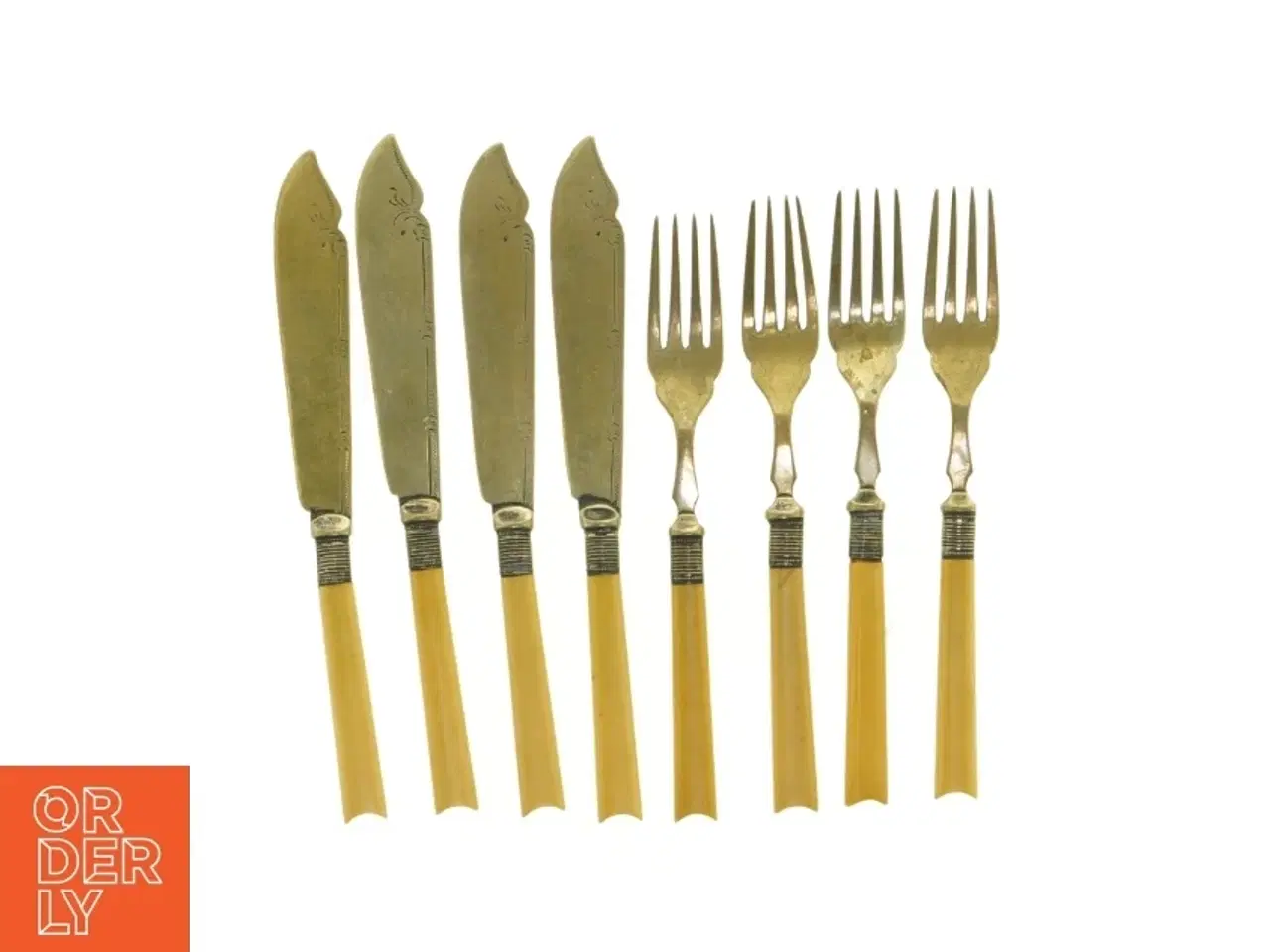 Billede 1 - Vintage sølvtøj fiske bestiksæt (str. 18 cm og 20 cm)