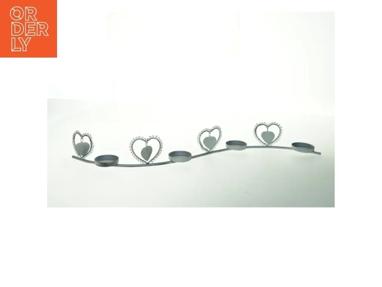 Billede 1 - Metallysestage med hjerter (str. 61 cm)