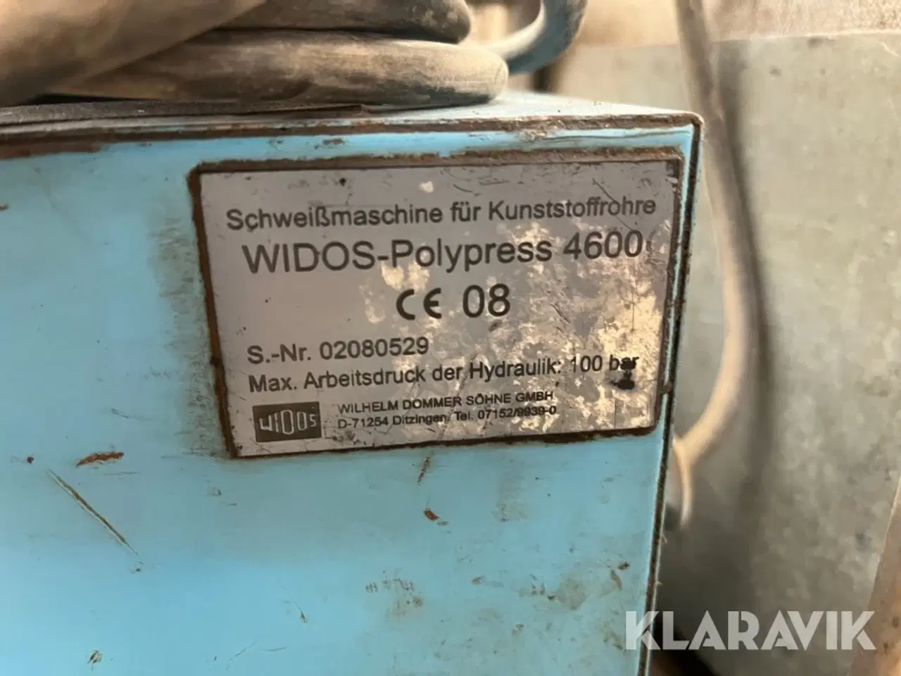 Billede 4 - PE rør svejser Widos-Polypress 4600
