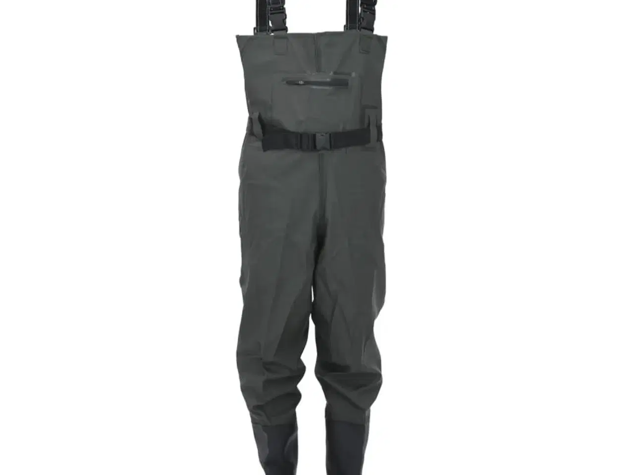 Billede 2 - Waders med støvler og bælte str. 38 mørkegrøn