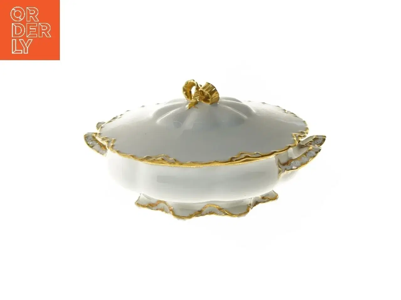 Billede 1 - porcelæns skål med låg fra Haviland (str. Ø 21x8 cm)