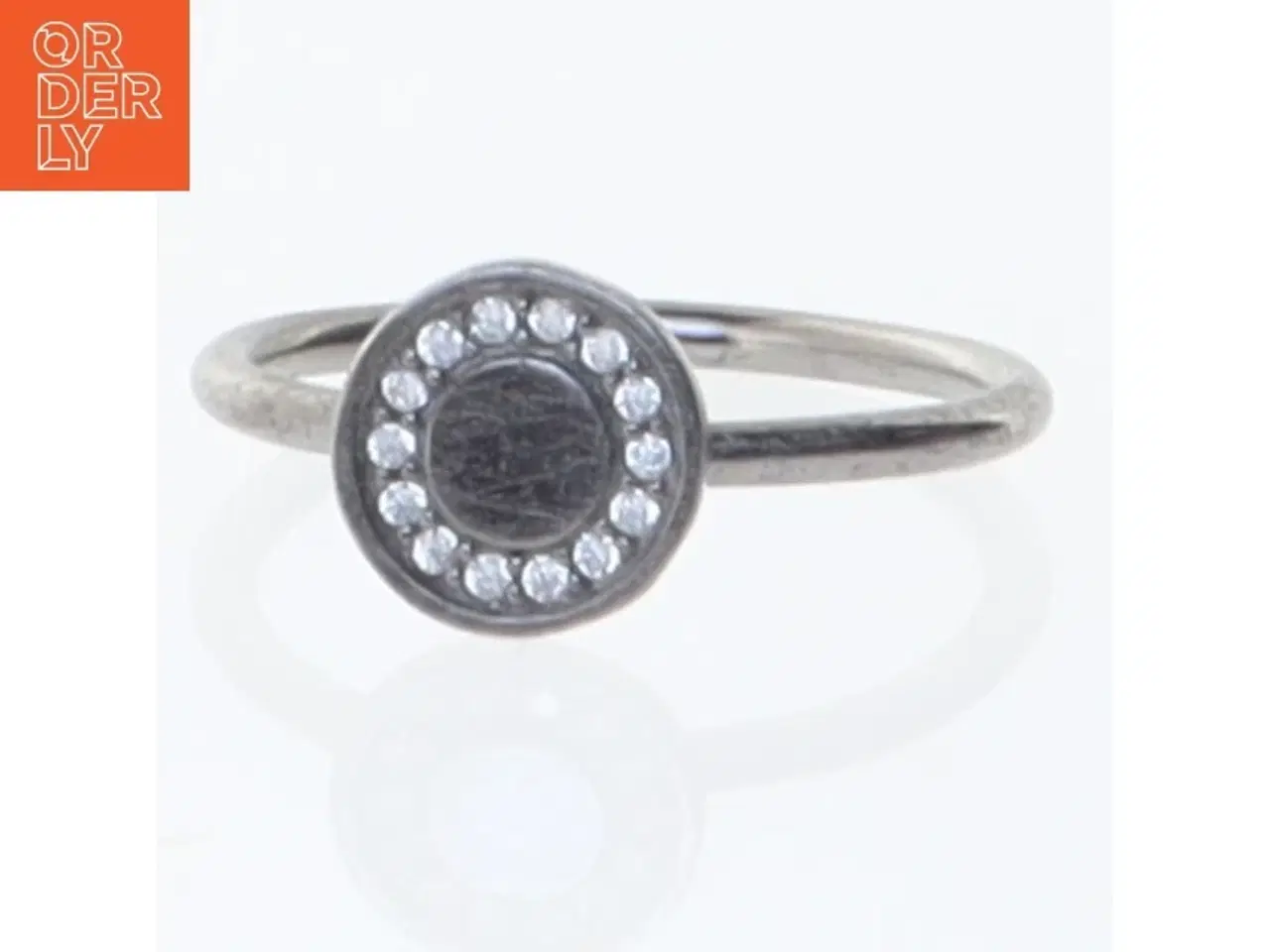 Billede 1 - Dyrberg/Kern sølvring med krystalpynt (str. 49 mm)