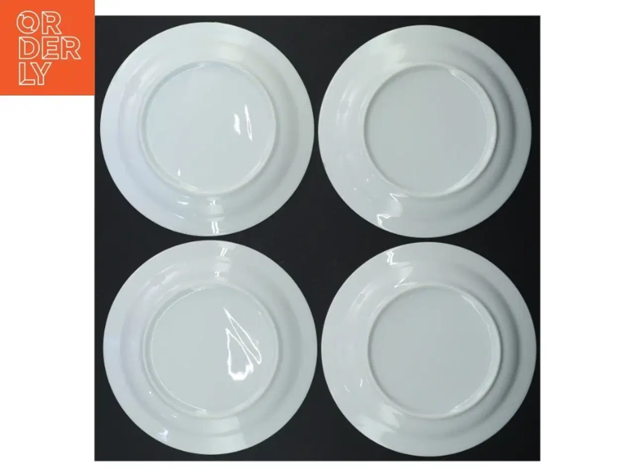 Billede 3 - Hvide porcelænstallerkener (str. 17 x 2 cm)