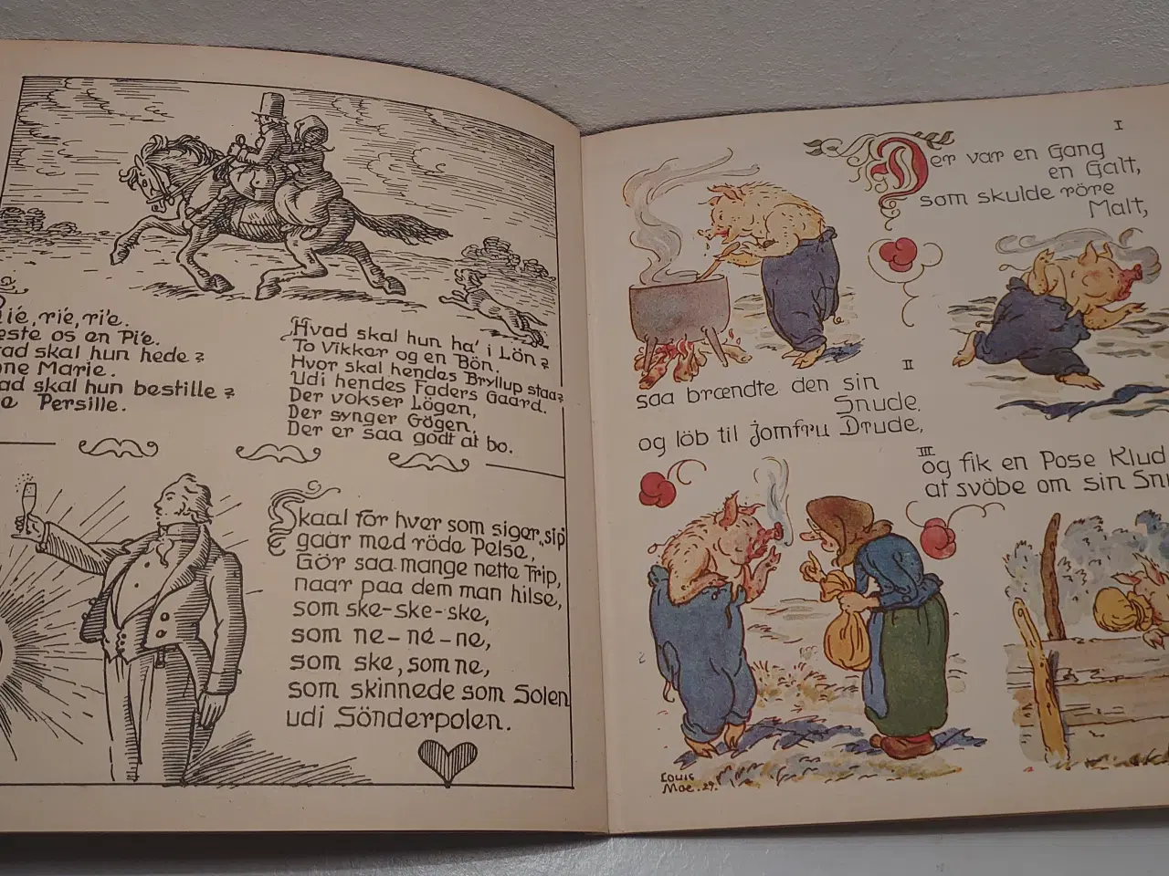 Billede 3 - Louis Moe: Gamle Børnerim og Lege. uden år.Ca 1930