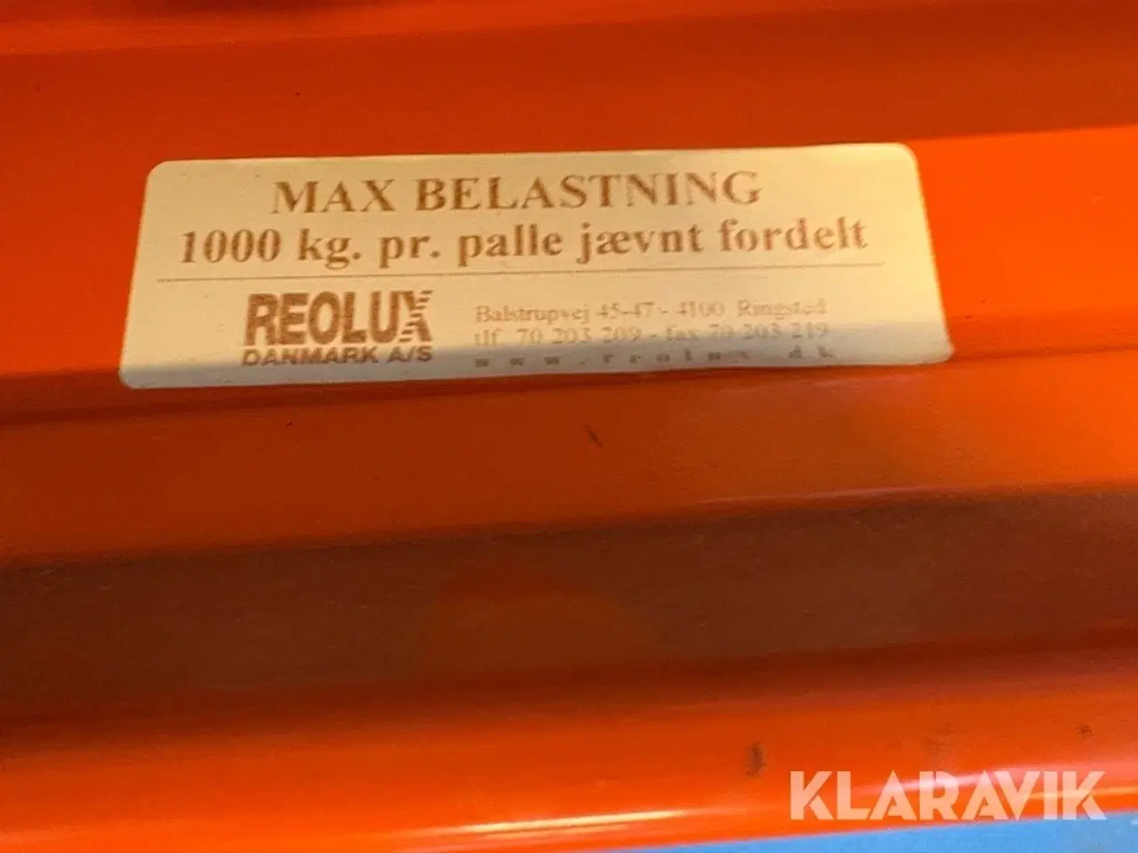 Billede 5 - Pallereoler Reolux Danmark a/s 24 gavle, 114 vanger