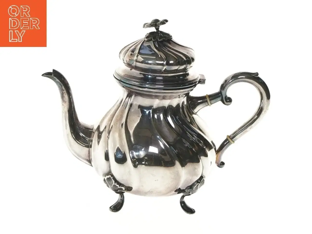 Billede 1 - Klassisk tekande i pletsølv (str. 20x25 cm)