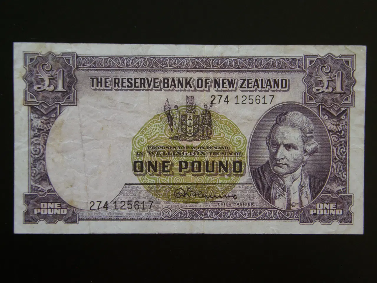Billede 1 - New Zealand  1 Pound  1967  P159d.